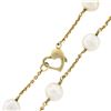 Image 5 : 14k Yellow Gold Baroque White Pearl by the Yard 17" Cable Chain Station Necklace
