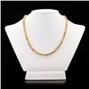 35.71 ctw MultiColor Sapphire and 1.65 ctw Diamond 14K Yellow Gold Necklace