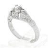 Image 9 : New 14k White Gold.85 ctw Round Diamond Milgrain & Wheat Engraved Engagement Rin