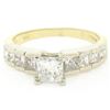Image 5 : 18K TT Gold 2.21 ctw EGL Cert. Princess Cut Diamond Engagement & Wedding Ring Se