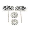 Image 2 : 18k White Gold 0.36 ctw Mosaic Prong Set Sapphire Cushion Shape Stud Earrings