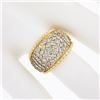 Image 3 : 14k Yellow Gold 2 ctw Prong Set Round Brilliant Diamond Wide Dome Cigar Band Rin