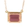 Image 5 : NEW 14k Rose Gold 1.97 ctw Rectangular Step Cut Garnet Solitaire Pendant Necklac