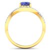 Image 4 : 14KT Yellow Gold 1.09ctw Tanzanite and Diamond Ring