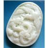 Jade 257cts of Real White Jade Dragon Phoenix Love Amulet