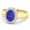 Image 3 : 14KT Yellow Gold 1.41ct Tanzanite and Diamond Ring