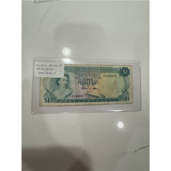 Central Bank of Bahamas one dollar