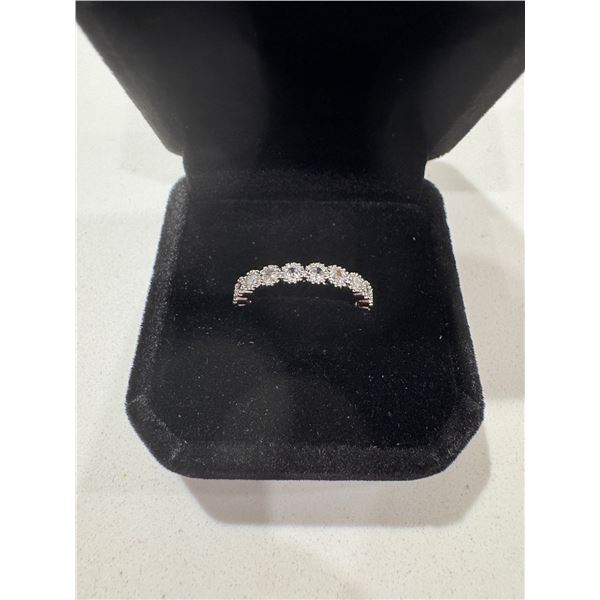 New smart life, platinum plated 3MM eternity ring size 7