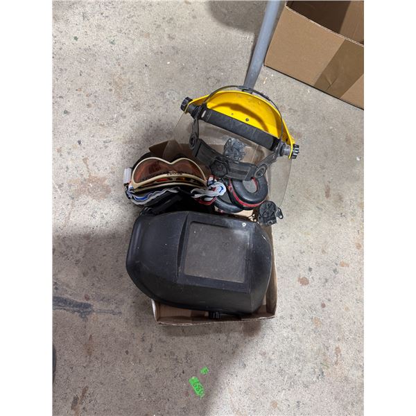 Assorted masks, hearing protection and goggles