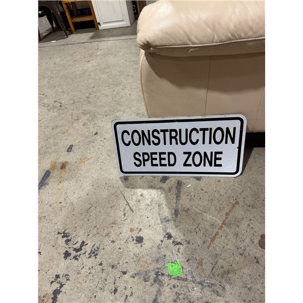 Construction zone sign