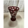 Image 2 : Czech Ruby cut to clear vase