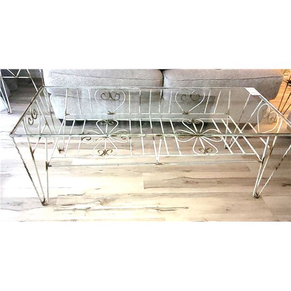 Vintage Metal & Glass End Tables C