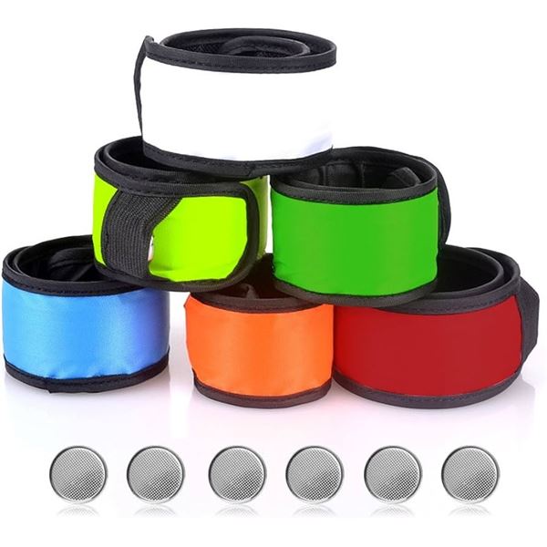 BRAND NEW 6 SENHAI LED SNAP GLOW WRISTBANDS
