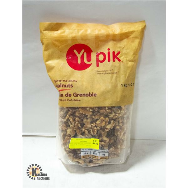NEW 1KG BAG OF YUPIK HALVES & PIECES WALNUTS