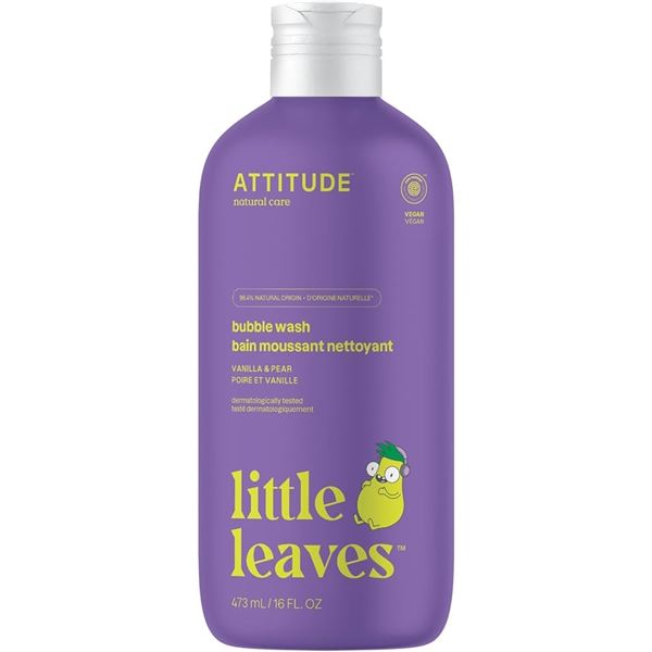 NEW 473ML ATTITUDE BUBBLE WASH VANILLA & PEAR