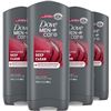 Image 1 : NEW 4 PACK DOVE MEN +CARE EXFOLIATING DEEP CLEAN