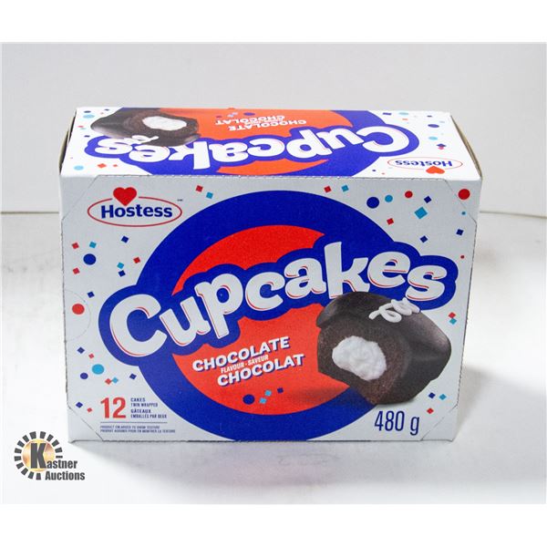 12 HOSTESS CUPCAKES - CHOCOLATE FLAVOUR 480G PER