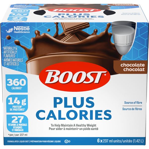 NEW 6 PACK OF BOOST PLUS CALORIES CHOCOLATE