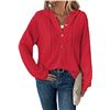 Image 1 : NEW RIROW WOMEN'S WAFFLE HOODED TOP SZ SM - RED