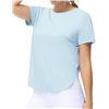 Image 1 : NEW THE GYM PEOPLE WOMENS TEE TOPS LIGHT BLUE