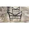 Image 2 : BLACK METAL 52"L X36"W X 34"H INDUSTRIAL 4 WHEEL TANK MOVING TRANSPORT CART