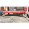 Image 2 : RED METAL 2 TIER 45"W X 25"D X 71"H COMMERCIAL MOBILE PRODUCT CART