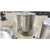 Image 2 : STAINLESS STEEL 37" DIAMETER X 32"H MASH TANK WITH FRONT ACCESS PORT & LID ON TRI LEGS