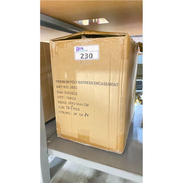 BOX OF 10 PREMIUM DOUBLE POLY MATTRESS / BOX SPRING COVERS
