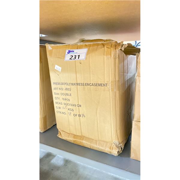 BOX OF 10 PREMIUM DOUBLE POLY MATTRESS / BOX SPRING COVERS