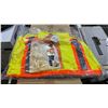 Image 2 : 4 BOXES OF WASIP PIO AP-1522 HIGH VISIBILITY YELLOW JOB SITE SAFETY VESTS