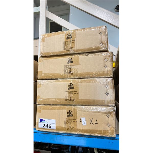 4 BOXES OF WASIP PIO AP-1522 HIGH VISIBILITY YELLOW JOB SITE SAFETY VESTS