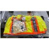 Image 2 : 4 BOXES OF WASIP PIO AP-1522 HIGH VISIBILITY YELLOW JOB SITE SAFETY VESTS