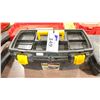 Image 2 : BLACK 19" PLASTIC TOOL BOX WITH DEWALT DW074 CORDLESS ROTARY LASER / RECEIVER