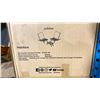 Image 2 : PATIOFLARE PF10078 TEAK WOOD / BLACK 3PCS OUTDOOR LAKESIDE LAZY LOUNGER SET *IN BOX*