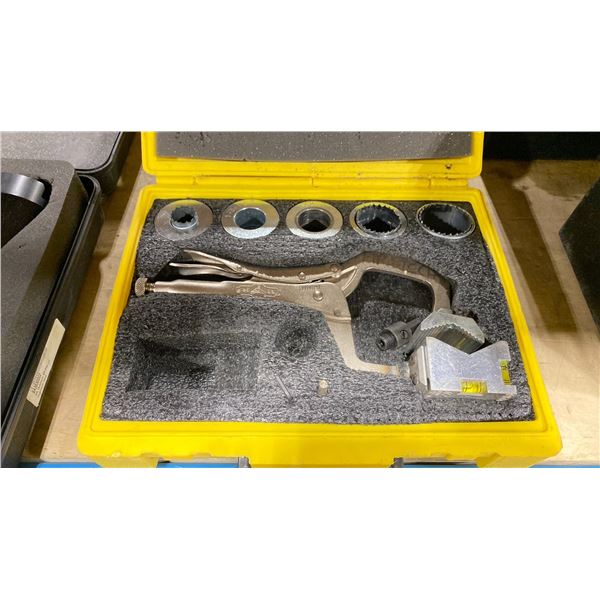 NFP FP-200 PILOT CLAMP INDUSTRIAL LOCKING HOLE SAW GUIDE IN HARD TRANSPORT CASE