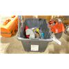 Image 1 : BLACK PLASTIC BIN OF ASSORTED INDUSTRIAL ELECTRIC POWER TOOLS *BIN NOT INCLUDED*