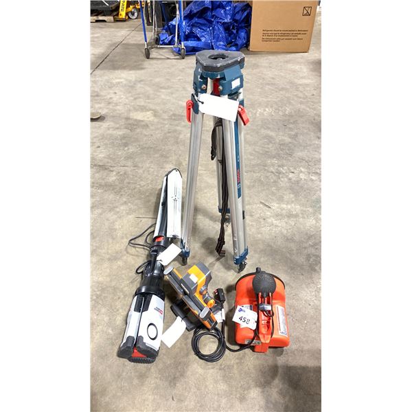 RIDGID K-30 ELECTRIC POWER SNAKE, RIDGID LED WORK LIGHT *NO BATTERY*, PORTER-CABLE TRIPOD WORK