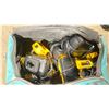 Image 2 : MAKITA SOFT TOOL BAG OF ASSORTED DEWALT ELECTRIC CORDLESS POWER TOOLS / CHARGERS