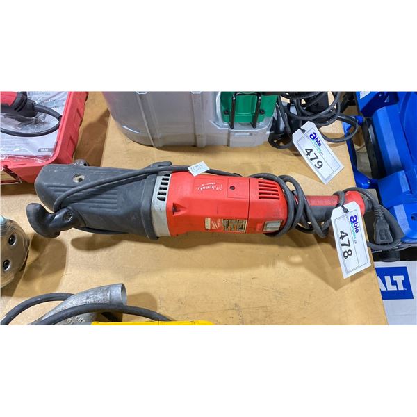 MILWAUKEE SUPER HAWG INDUSTRIAL ELECTRIC HEAVY DUTY ANGLE DRILL