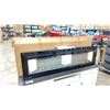 Image 1 : CHARAVECTOR CEEF00105BL BLACK METAL 60" RECESSED WALL MOUNTED ELECTRIC FIRE PLACE *IN BOX/DISPLAY*