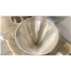 Image 3 : 2 STAINLESS STEEL COMMERCIAL CONE & CYLINDER FEEDER HOPPERS