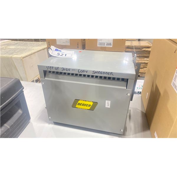 BEAVER ELECTRICAL MACHINERY 3 PHASE 60 HZ AUTO TRANSFORMER