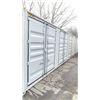 Image 2 : GREY 40' 52,910 MAX CAPACITY INDUSTRIAL TRANSPORT CONTAINER WITH 4 DUAL SWING SIDE DOORS,