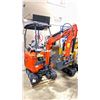 Image 1 : AGT INDUSTRIAL QK18K-C 2024 ORANGE 13.5 HP GAS POWERED RUBBER TRACK MINI EXCAVATOR WITH ATTACHED