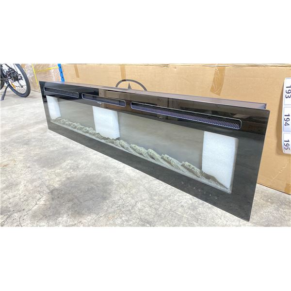 CHARAVECTOR CEEF00111BL BLACK METAL 70" RECESSED WALL MOUNTED ELECTRIC FIRE PLACE *IN BOX*