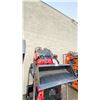 Image 1 : EG380T RED 16HP GAS POWERED RIDE ON RUBBER TRACK MINI SKID STEER WITH 0.15M CUBED BUCKET CAPACITY,