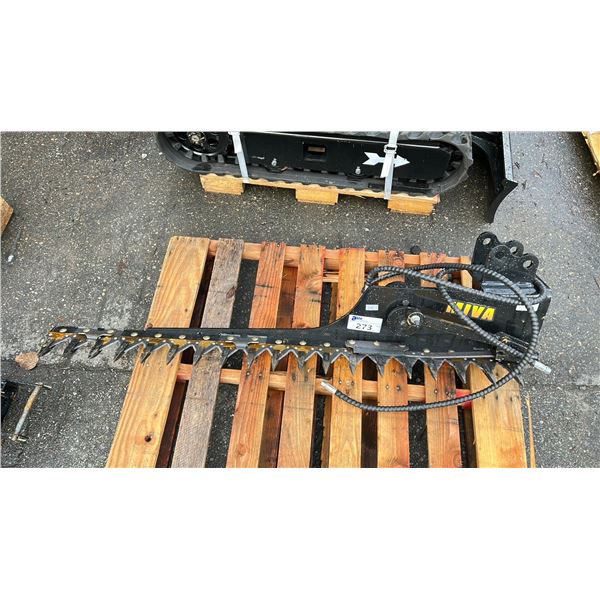 MIVA BLACK MINI EXCAVATOR 60  HYDRAULIC HEDGE TRIMMER ATTACHMENT