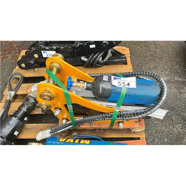 MIVA SB05 MINI EXCAVATOR HYDRAULIC BREAKER CE ATTACHMENT WITH BOTTLE, TOOL BOX & BITS