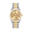 Image 2 : Rolex Mens Two Tone Sapphire Factory Champagne Diamond Dial Fluted Bezel Datejus