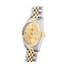 Image 3 : Rolex Mens Two Tone Sapphire Factory Champagne Diamond Dial Fluted Bezel Datejus